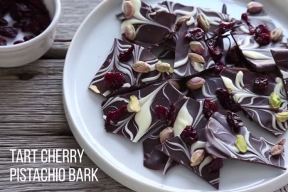 Chocolate, Montmorency tart cherries and pistachios combine in this dessert that tastes even better than it looks.