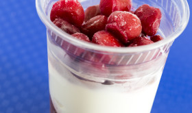 Single Pancake Parfait with Tart Cherries