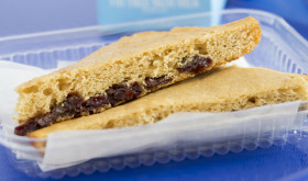 Tart Cherry Pancake Bars on Lunch Tray