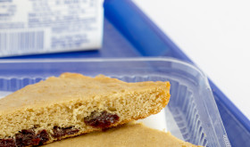 Tart Cherry Pancake Bars with Milk