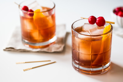 It’s cocktail time! Put a twist on a classic Old Fashioned by adding a splash of tart cherry juice to your whiskey.