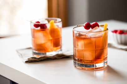 It’s cocktail time! Put a twist on a classic Old Fashioned by adding a splash of tart cherry juice to your whiskey.