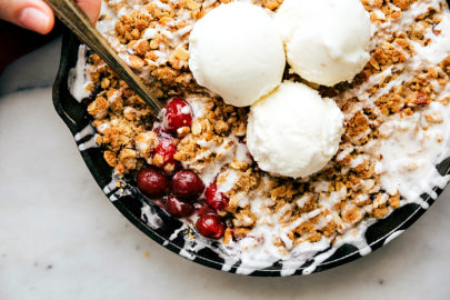 This crisp is the perfect light yet delicious holiday dessert. Top it with some vanilla ice cream and may just want seconds!