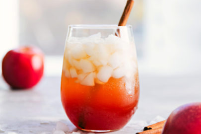 This light and refreshing tart cherry apple cider spritzer is the perfect way to begin a celebration.