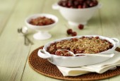 Cherry Cobbler with French Style Crumb Topping