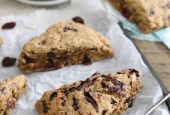 Balsamic Cherry Dark Chocolate Scones