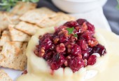 Savory Cherry Compote on Warm Brie Cheese