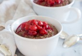 Slow Cooker Chocolate Cherry Steel Cut Oatmeal