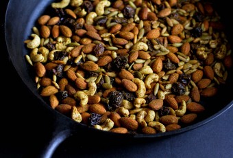 Curry Spiced Nuts with Dried Cherries