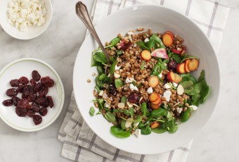 Watercress Farro Salad with Tart Cherries