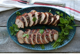 Crockpot Cherry Balsamic Glazed Pork