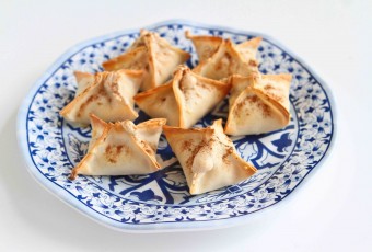 Baked Tart Cherry Cream Cheese Wontons