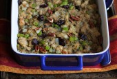 Whole Wheat Stuffing with Dried Cherries and Pecans