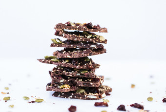 Dark Chocolate Cherry Quinoa Bark