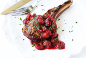 Grilled Lamb Chops with Tart Cherry Sauce