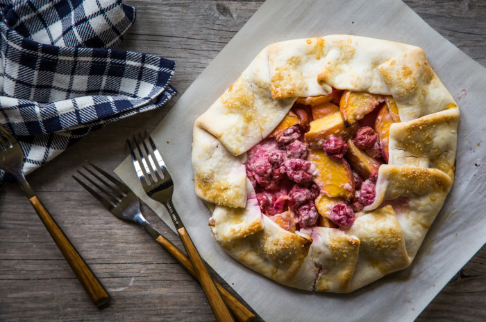 Montmorency Tart Cherry Peach Galette - Choose Cherries