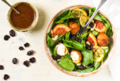 Roasted Citrus Salad with Tart Cherries & Fried Goat Cheese