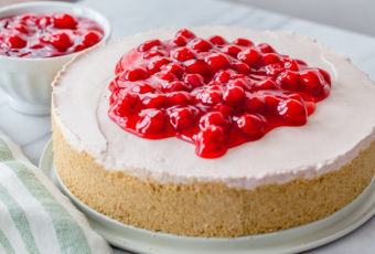 No-Bake Montmorency Tart Cherry Cheesecake