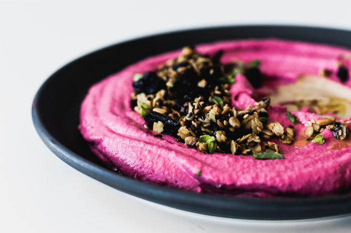 Beet Hummus with Tart Cherry Topping - Choose CherriesChoose Cherries