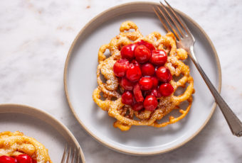 Montmorency Tart Cherry Funnel Cake Sundaes