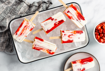 Tart Cherry Cheesecake Popsicles