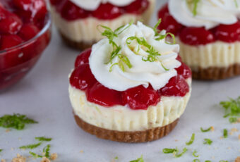 Mini Frozen Key Lime & Tart Cherry Pies